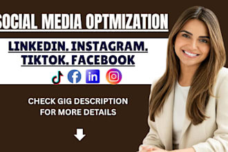 optimize your linkedin intagram, or tiktok profile for growth