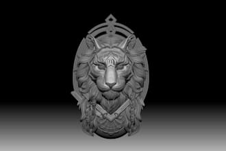 shape 3d logo from 2d reference,3d emblem design,cnc bas relief, print mockup