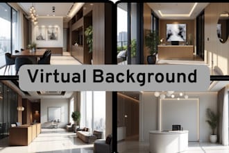 design zoom virtual background with logo