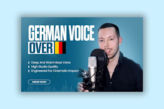 record a german voice over in a deep voice