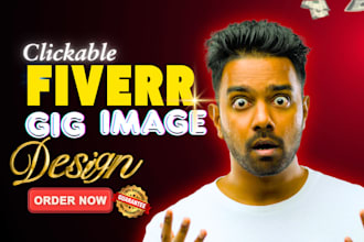design clickable fiverr gig image, gig thumbnail, gig picture and gig cover