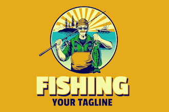 design unique outdoor hunting and fishing logo
