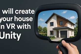 design a 3d house for VR in unity