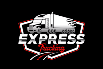 make logistics trucking and transport logo design
