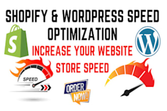 do shopify, wordpess and wix website speed optimization for mobile and desktop