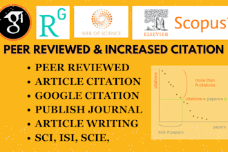 write and publish articles in scopus isi scie sci google scholar indexed journal