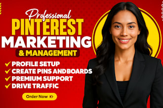 be your pinterest marketing manager, create SEO optimized pins, posts and board