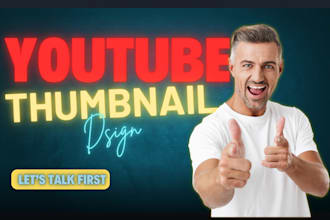 make attractive clickbait amazing youtube thumbnail design, fiverr gig image