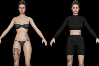 3d realistic modular character, pbr texture, game asset, survival game character