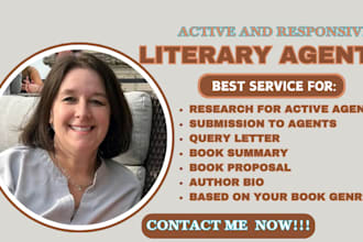 find top literary agent for movie script, screenplay, fiction, children book