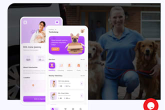 build dog walking app, pet care app, veterinary, pet tracking app like petbacker