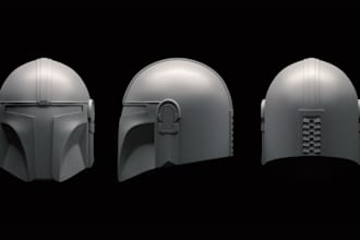 do 3d mask modeling 3d helmet model 3d cosplay model 3d printing design fan art