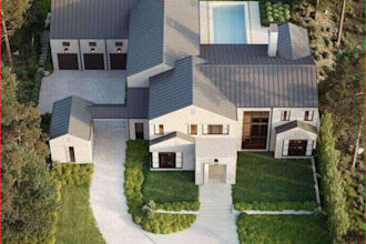 improve 3d real estate exterior,villa front,cgi garden landscape,ultra rendering