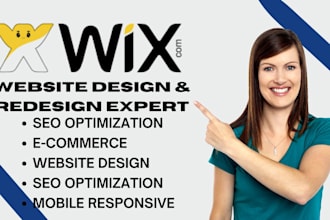 design and redesign a professional wix website with mobile responsiveness