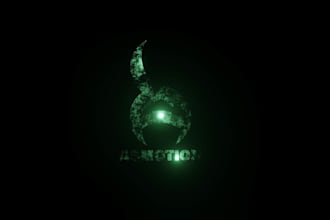 create logo animation with motion graphics, vfx, and sound