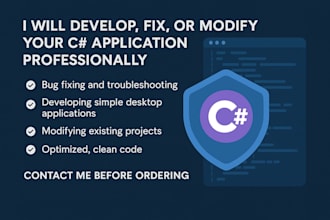 develop, fix or modify your csharp app