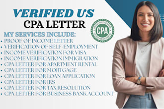 prepare CPA certified financial statement, sign CPA letter, audit financials