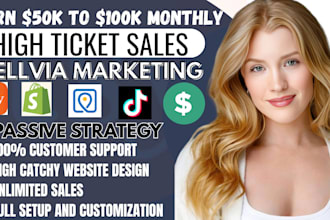 high ticket sellvia marketing , shopify marketing, tiktok shop shopify promotion
