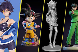 create custom 3d anime figure, toys, diorama, vtuber character model 3d printing