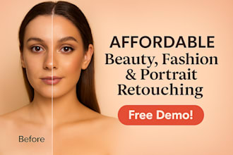 retouch beauty, fashion, and portrait images