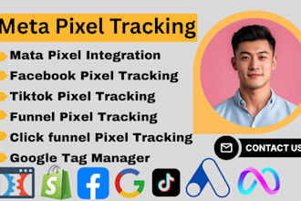 google analytics,  facebook, tiktok, instagram, meta tracking pixel into shopify