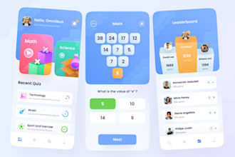 develop quiz app, ai quiz app, quiz website, online lesson app, e learning app