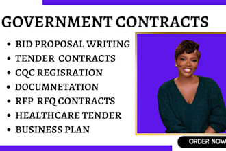 write bid proposal to win healthcare cleaning tender, cqc registration