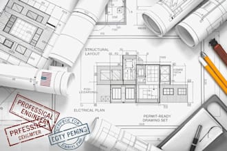 civil engineer,mep structural drawings,pe stamp city permit and quantity survey
