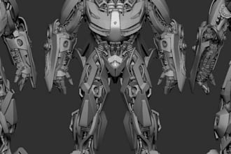 sculpt a 3d model character figurine statue and toys  for 3d printing