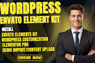 urgently install wordpress temlplate envato themes elementor pro themeforest