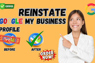 reinstate and fix suspended google my business profile