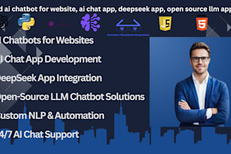 build ai chatbot for website, ai chat app, deepseek app, open source llm app, ai