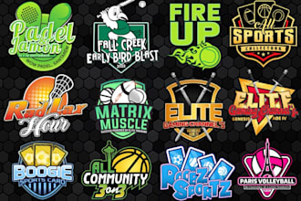 make hockey, roller skate and other sports logo