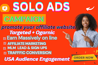 do usa uk solo ads promotion affiliate link promotion signup mlm lead genera