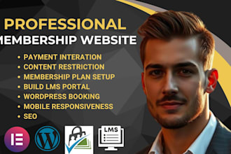create converting pro paid membership subscription lms website for entrepreneurs