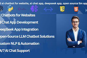 build ai chatbots for website, ai chat apps, deepseek apps, open source llm