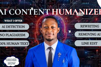 edit, rewrite, humanize ai content, plagiarism free novels, ai content editor