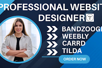 create a modern carrd tilda weebly bandzoogle website