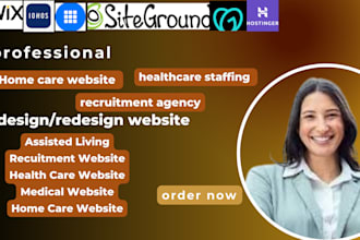 build home care website healthcare staffing recruitment agency website hostinger