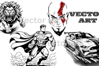 do vector art stencil art silhouette digital drawing raster to vector drawing