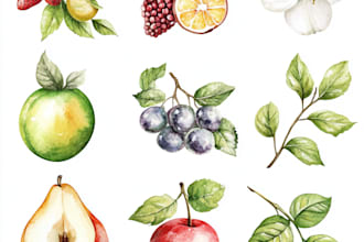 draw botanical illustrations of flowers, plants, fruits