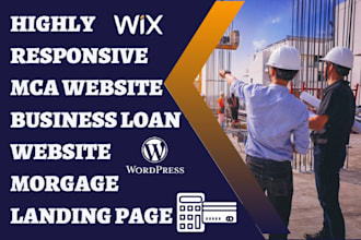 design mca website business loan website mortgage landing page mca website