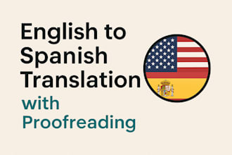 provide english to spanish translations with proofreading