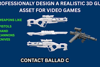 design a realistic 3d gun asset for video games