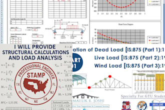 provide structural calculations and load analysis, USA, tx fl, nj,ny, ca, stamp