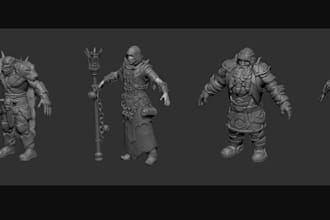 high resolution 3d model for games ready with props and object and 3d printing
