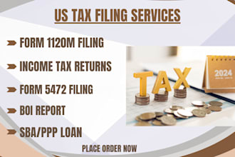 prepare and file irs forms 1120, 5472, 1065,1040 for your foreign owned US llc