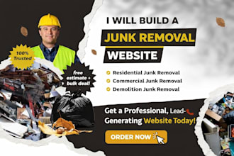 design junk removal website hauling website car salvage handyman website