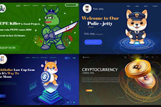 develop crypto landing page, nft website, crypto website, tokenomics, roadmap