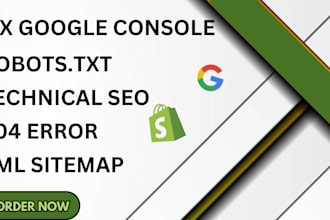 fix XML sitemap google console robots txt technical SEO broken link 404 error